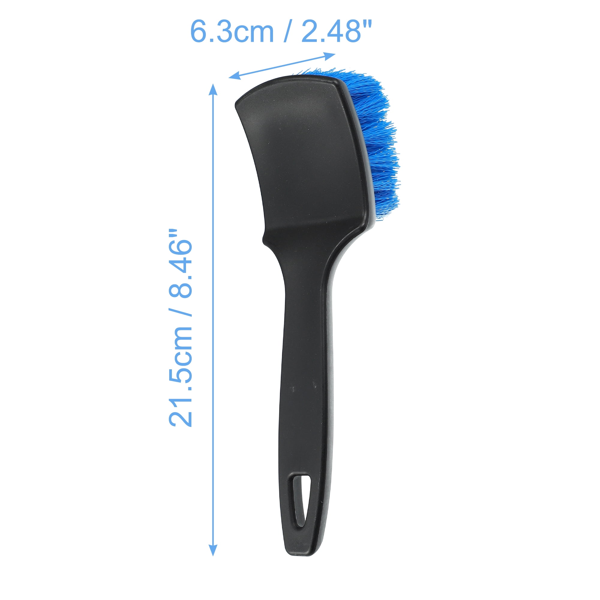 Unique Bargains Short Handle Wheel Tire Brush Soft Bristles Car Wash Blue