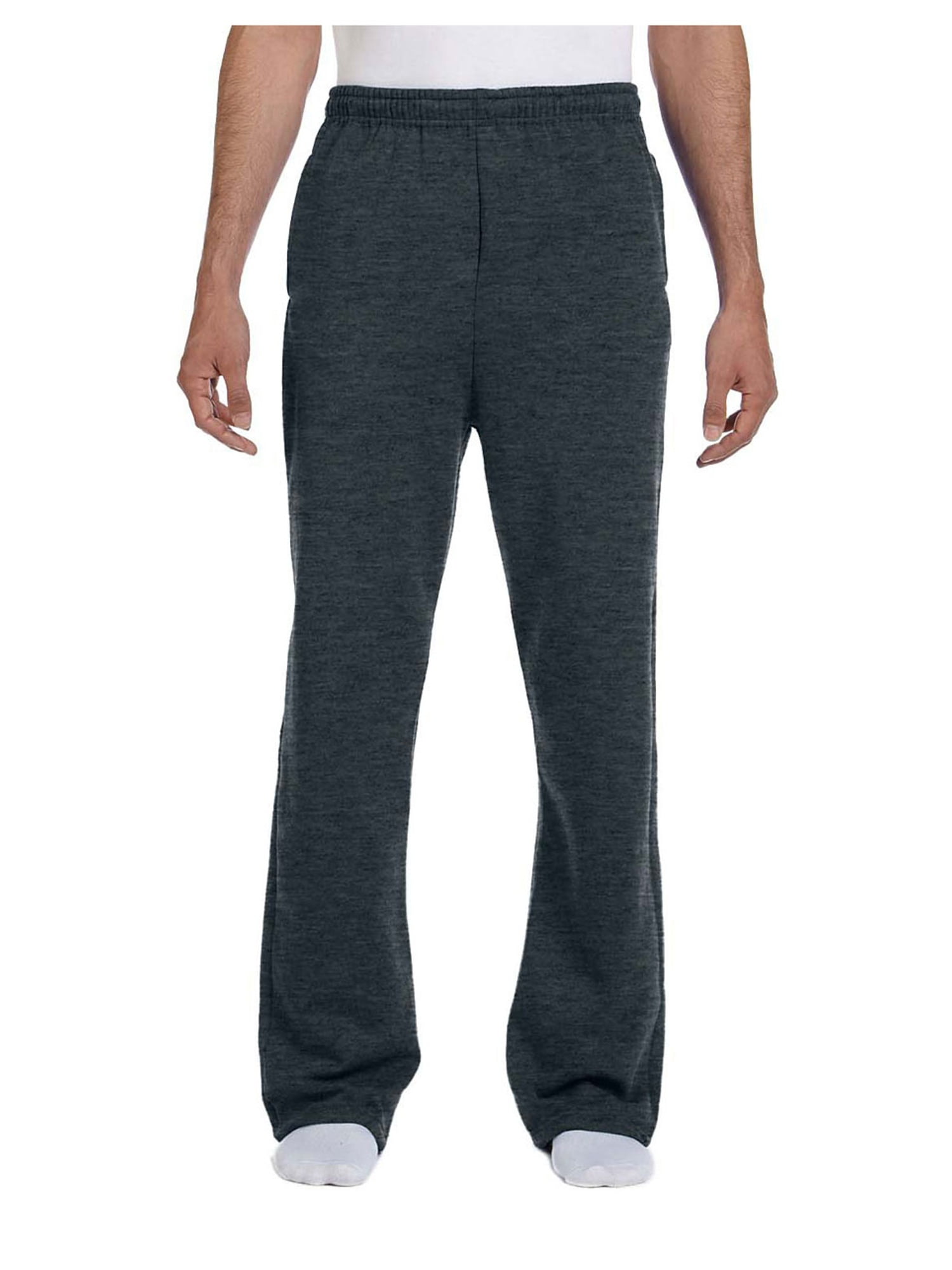 Jerzees Men's Elastic Waist Open Bottom Pocket Sweatpant, Style 974MP ...