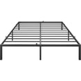 thumbnail image 1 of Tamaño individual metal marco de cama para small spaces con 13.7-pulgada under cama almacenamiento para seasonal items y bedding, 1 of 7