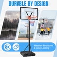 thumbnail image 6 of Ktaxon 8ft -10ft Basketball Hoop System, 35in Portable Removeable Basketball Goal Stand with Wheels, Adjustable for Youth Adults Indoor Outdoor, 6 of 11