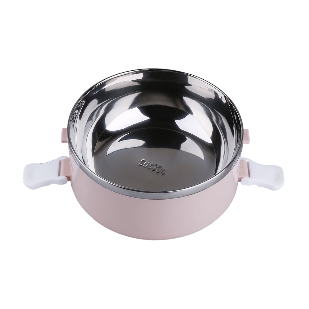 4 Tiers Bento Portable Stainless Steel Adults Lunch Containers Wide Mouth Anti-Scalding Vacuum Stainless Steel Bento Box With Thickened Buckle Leakproof Travel Bento Bowls Set