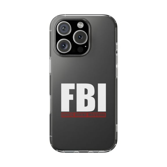 Clear Hybrid Shockproof Case for Apple iPhone 16 PRO - FBI Fanatic Boxing Individual Design