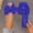Blue, variant on Womens Black Bow Slide Sandals Flat Comfortable PU Faux Leather Square Toe Summer Shoes Cushioned Size 5.5