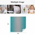 thumbnail image 4 of Teal Grey Ombre Cloth Napkins, Gradient Contemporary Abstract Art Washable and Reusable Dinner Napkins Set of 4, Table Napkin for Kitchen Party Birthday Wedding Hotel Housewarming 20"x20", 4 of 8