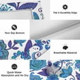 thumbnail image 6 of Outdoor Rug 3x5 ft Blue Bohemian Flower Outdoor Large Area Rug Non Slip Rubber Boho Exotic Floral Pattern Front Door Mat RV Rug Carpet Patio Outdoor Rugs for Backyard Balcony Deck Porch Indoor, 6 of 9