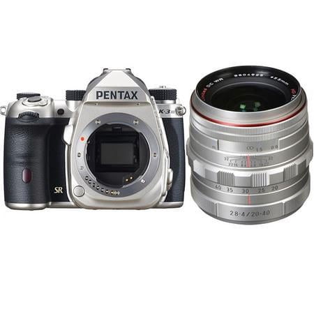 UPC: 0192223179974 | K-3 Mark III APS-C-Format DSLR Camera Body  Silver with Pentax HD Pentax DA 20-40mm F2.8-4 ED Limited DC WR Zoom Lens  Silver