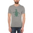 thumbnail image 1 of Camiseta gráfica navideña Penguin para hombre gris extragrande, 1 of 1