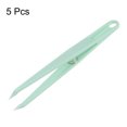 thumbnail image 3 of Unique Bargains Sticker Tweezers for Crafting Straight Pointed Tip with Spring, Green, 5 Pieces, 3 of 4