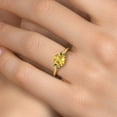 thumbnail image 4 of Gem Stone King 1.81 Ct Oval Yellow Citrine 18K Yellow Gold Plated Silver Ring, 4 of 6