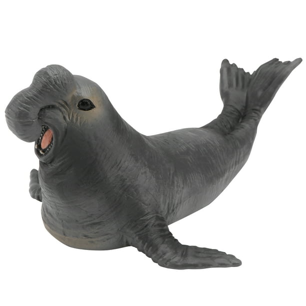 FELTECHELECTR 1 modelo de elefante marino de simulación, juguete infantil para decoración del hogar (gris oscuro)