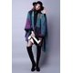 thumbnail image 3 of Manta para mujer, chales, color morado, invierno, frente abierto, poncho, capa, cárdigan extragrande, 3 of 4