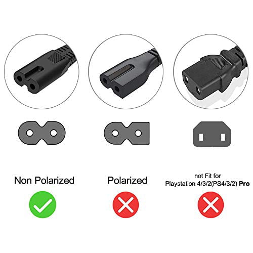 UL Listed 2 Prong Power Cord for JBL PartyBox Party Box 300 1000 100 200 Wireless Bluetooth Speaker Audio System Power Cord Replacement 8ft IEC C7 AC Cable 