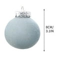 thumbnail image 3 of Hvmvliv Set of 12 Red Velvet Christmas Tree Balls 3.14 Inch Flocked Xmas Decorations Plastic Hanging Ornaments for Holiday Decor Blue, 3 of 7