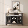 thumbnail image 4 of GALAXHERO TV Stand for 43 inch TV Small Entertainment Center with Storage Cabinet & Adjustable Shelves Farmhouse Industrial TV Table for Living Room and Bedroom, 32" TV Console, Black, 4 of 8