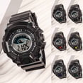 thumbnail image 3 of NovaStitch Unisex Electronic Watch Men Rubber Strap Digital Watch, Round Electronic Display Wristwatch for Men Women, Fashion Sport Wrist Watch for Couples, 3 of 5