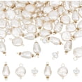 thumbnail image 1 of 90 conectores colgantes de perlas, 3 estilos, cuentas barrocas blancas, colgantes de perlas cultivadas naturales con bucles dorados., 1 of 6