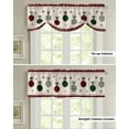 thumbnail image 3 of Christmas Christmas Ball Window Curtain Living Room Kitchen Cabinet Tie-up Valance Curtain Rod Pocket Valance, 3 of 6