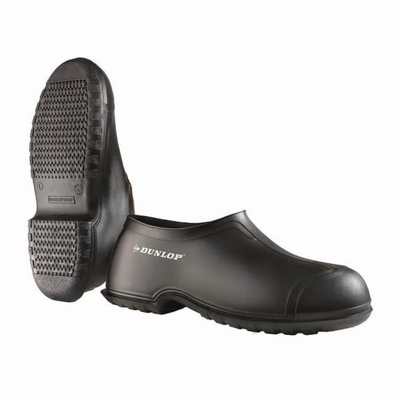 Dunlop Overshoe, Ankle Shoe, Cleated Sole, PVC, Black, 2XL,PR 8601000