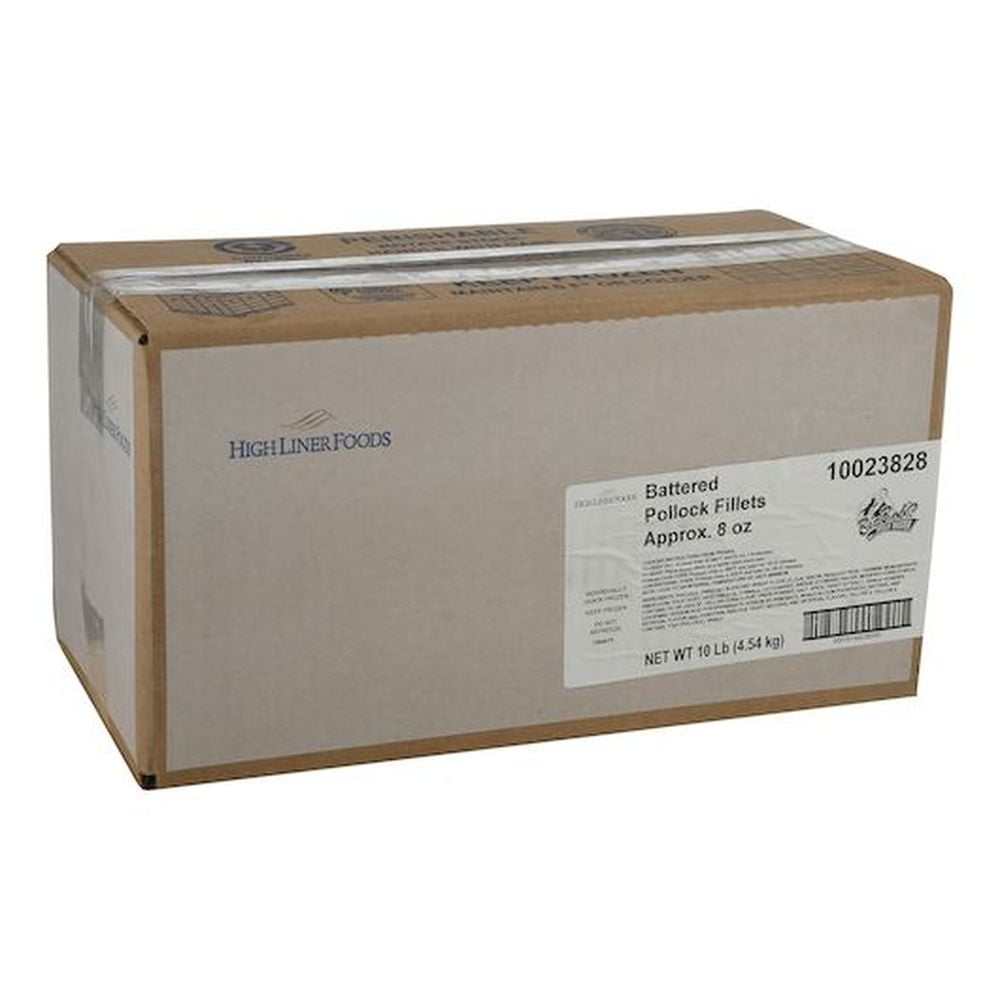 Big Bobs Belly Buster New England Style Batter Pollock Fillet, 8 Ounce of 18-23 Pieces, 10 Pound