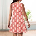 thumbnail image 5 of LTTVQM Easter Dresses for Girls Egg Bunny Print Cute Sleeveless Sundresses Casual Crew Neck Midi Dress Trendy Church Dresses Red 9-10 Years, 5 of 5