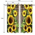 thumbnail image 3 of Wesan Sunflower Floral Blackout Curtains for Bedroom Living Room Decor Grommet Window Drapes 84"x63", 3 of 7
