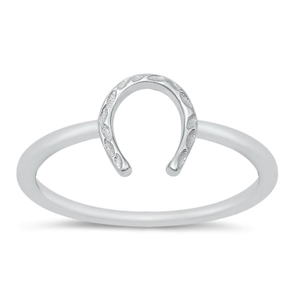 Cowgirl Country Horseshoe Ring .925 Sterling Silver Band Jewelry Female Male Unisex Size 6