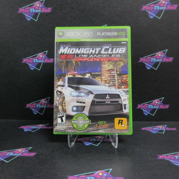 Restored Complete Edition, Midnight Club, Physical/Xbox 360, Racing Game, 2 Offline Players, Los Angeles