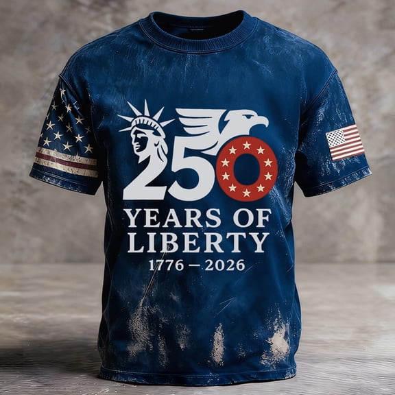 Men's 250 Anniversary Usa Flag Print 4th of July Shirt 250th Anniversary USA Shirt, United States Marine Corps 250th Birthday Seal T-Shirt