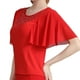 thumbnail image 4 of Tops de Baile elegantes Yuyangstore para mujer blusa de manga de trompeta Baile latino M, 4 of 6