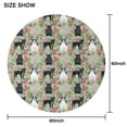 thumbnail image 6 of Cute Bulldog Dog and Flower Florals Round Tablecloth 60"x60",Wrinkle Wipeable Table Cloth for Kitchen Dining Room Picnic Patio Party, 6 of 6