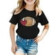 thumbnail image 2 of Gibobby Blusa Niñas Camisetas con estampado de de Rugby de manga corta para niños y niñas, ropa de moda (Negro, 4-5 Años), 2 of 3