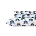 thumbnail image 6 of Poppy & Fritz Trucks Microfiber Grey 4 Piece Sheet Set-Queen, 6 of 6