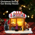 thumbnail image 4 of Lutabuo Christmas Lighted Dining Car Resin Craft Multicolor Creative Village Scene Gifts, 4 of 9