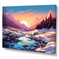 thumbnail image 2 of Designart "Rocky River Reflections" Oversized Landscapes Wall Art - Country Blue Forest River Mountains Living Room Canvas Art, 2 of 4