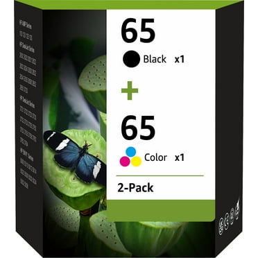 65 Ink Printer Cartridge, Black/Tri-Color, 2 Pack