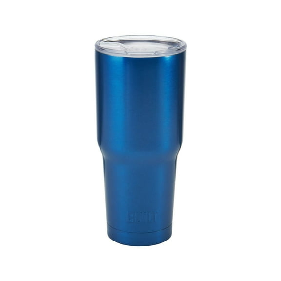 BUILT 30 oz Double-Wall Insulated Stainless Steel Tumbler Water Bottle, Blue