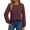 Wine, variant on ManxiVoo Sophisticated Long Sleeve Blouse with Delicate Lace Detail Versatile Casual to Business Tops for Women 2025 Essential Wear L Size Black