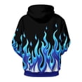 thumbnail image 4 of Uootdi Long Sleeve Hoodies for Women Drawstring Casual Hoodies Flame 3D Printed Graphic Pullover Tops with Pockets Gift, 4 of 9