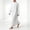 White, variant on ZGRBOU Men Linen White Long Sleeve Liturgical Alb Robe Full Length Loose Stand Collar Tops Garment Cosplay Costume