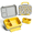 Yellow, variant on FTCBJJA Bento Box Leak-Proof, 3 Compartments Lunch Box for Picnics Travel, BPA Free Lunch Container, Dishwasher Safe, Yellow