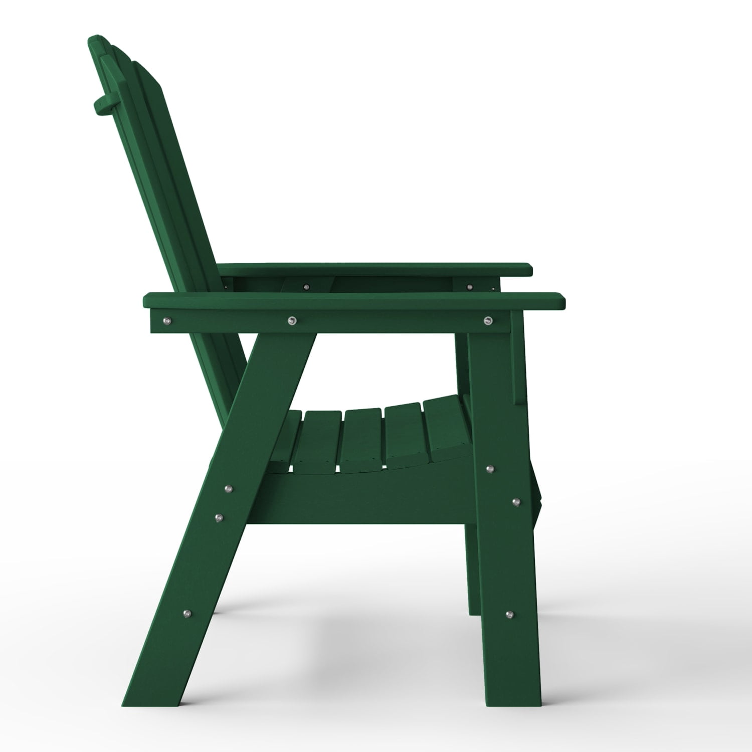 WestinTrends Dylan Outdoor Dining Chair – All-Weather Poly Lumber Adirondack Patio Chair, High Back, 330 lb Capacity, Dark Green