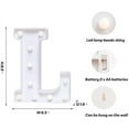 thumbnail image 3 of LED Letter Lights Sign Letters Light Up Letters Sign for Night Light Wedding Birthday Party Battery Powered Christmas Lamp Home Bar, 3 of 8