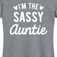 thumbnail image 3 of Instant Message - I'm the Sassy Auntie - Women's Short Sleeve Graphic T-Shirt, 3 of 6