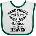 thumbnail image 3 of Inktastic Handpicked for Earth by My Nonna in Heaven with Angel Wings Boys or Girls Baby Bib, 3 of 4