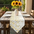 thumbnail image 6 of Flower Yellow Table Runner 48 Inches Long Grey Cherry Blossoms White Background Table Runners for Dining Room Tabletop Dresser Scarf Home Party Banquet Wedding Holiday Decoration, 6 of 9