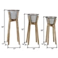 thumbnail image 4 of Aspire Home Accents Hayes Modern Rustic Planters (Set of 3) - 35"h x 17"w / 32"h x 16"w / 28"h x 14"w, 4 of 4
