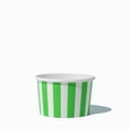 thumbnail image 2 of UNIQ 4 oz Green Striped Madness Ice Cream Cups - 1000/Case, 2 of 2