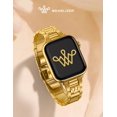 thumbnail image 4 of Wearlizer Gold Silver Stainless Steel Watch Band Compatible with Apple Watch Bands 38/40/41/42/44/45/46/49mm Women Metal Strap for Iwatch Series 11/10/9/8/7/6/5/4/3/SE/Ultra, 4 of 6