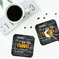 thumbnail image 5 of Disketp Travel Funny Coasters,4 Pcs Leather Coasters With Holder, Perfect Housewarming Hostess Gifts,Protect Furniture From Water Marks Scratch And Damage, 5 of 9