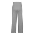 thumbnail image 6 of XUNKUSGA Wide Leg Pants Woman Cozy Loose High Waist Palazzo Pants for Women Dressy Casual Summer Beach Pants Lightweight No Front Seam Soft Stretch Flowy Pants with Pockets S-2XL Gray, 6 of 6